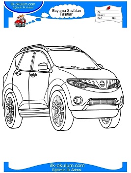 Çocuklar İçin Nissan Boyama Sayfaları 
